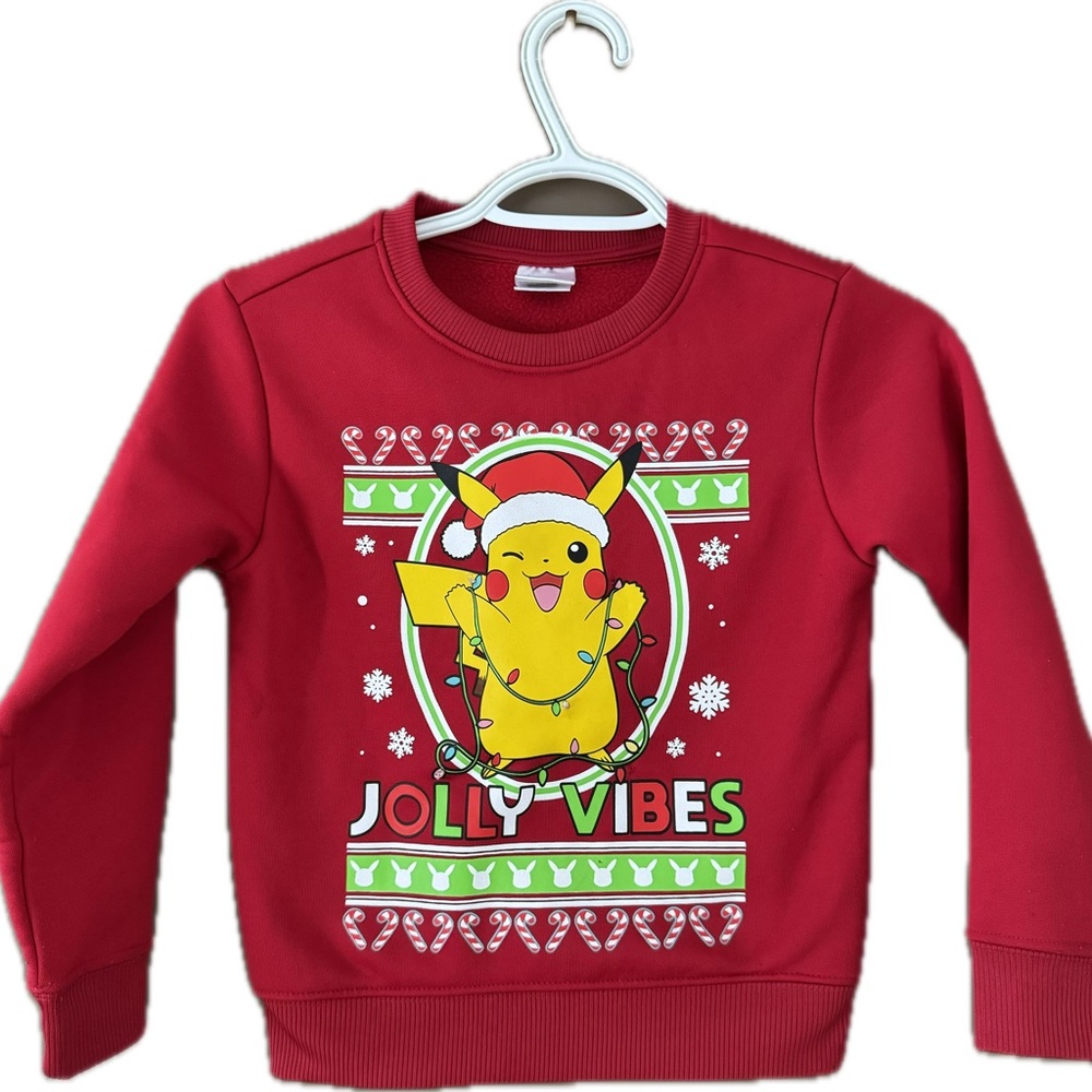 Pokemon Red Pikachu Jolly Vibes Kids Sweater